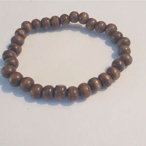 Beaded Bracelet men's beads brown New d26